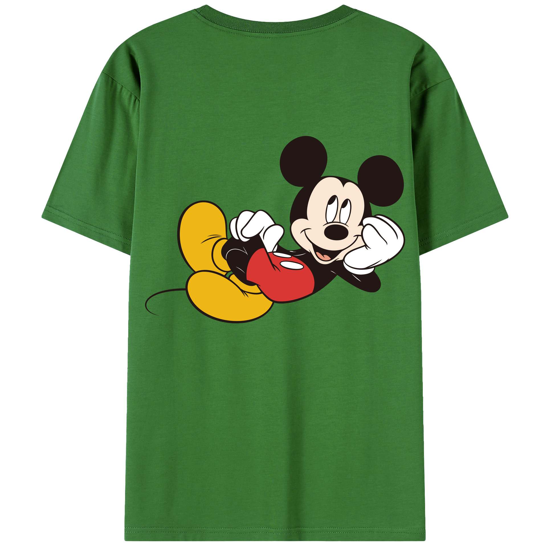 ミッキーマウス Mickey Mouse レディース半袖Tシャツ(バックプリント)